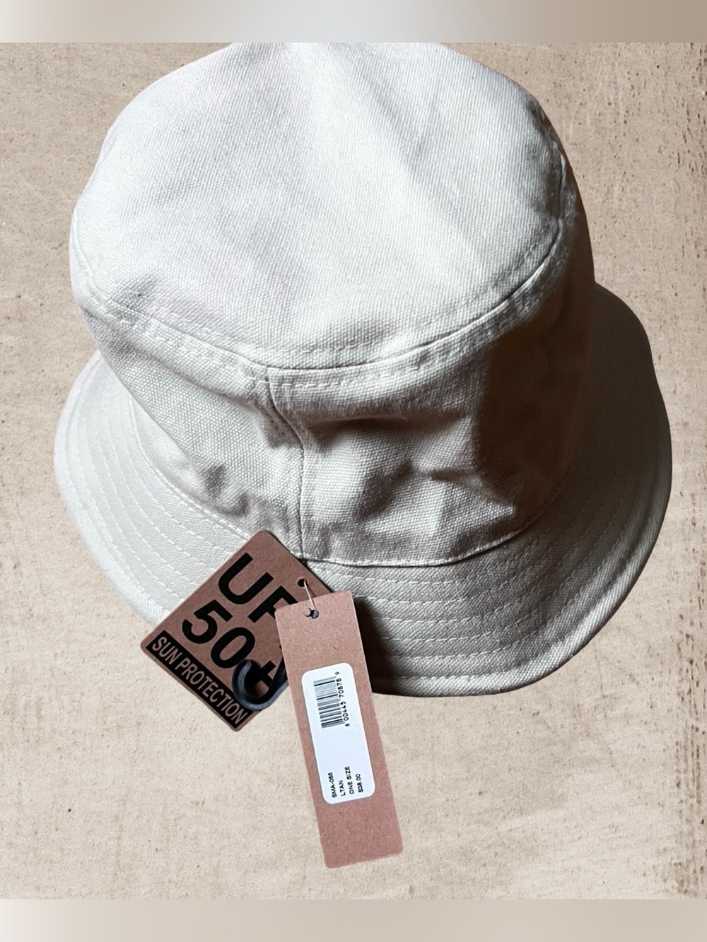 Steve Madden Cream Canvas Bucket Hat